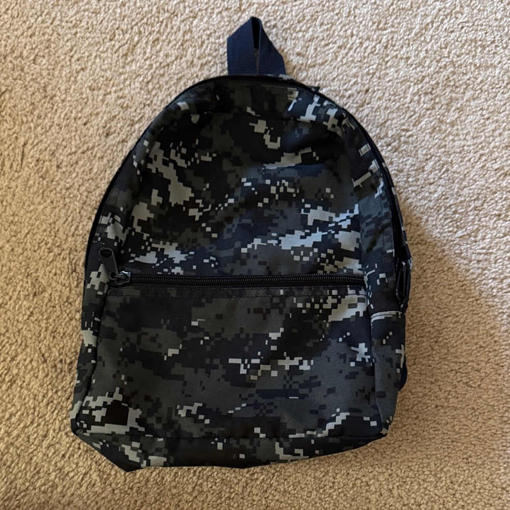 Little Kids Navy blue digital camouflage backpack